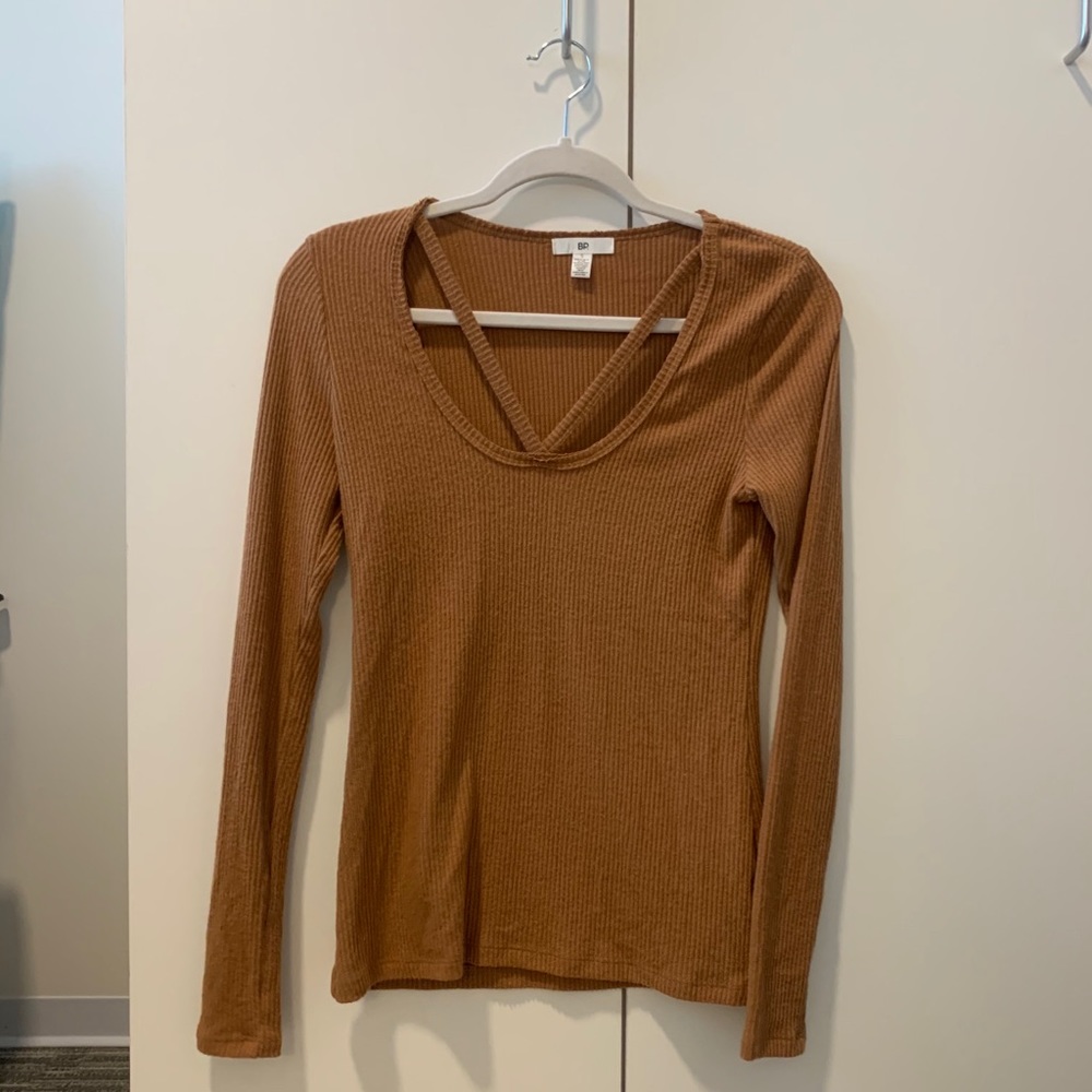 BP. Long sleeve ribbed top